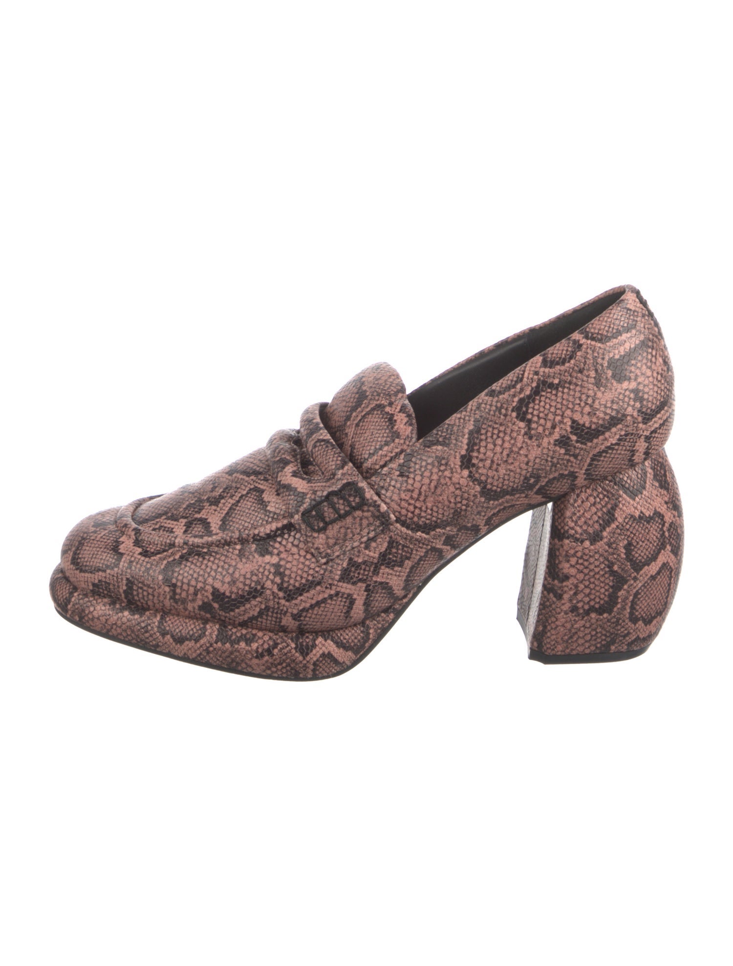 Martine Rose Leather Animal Print Pumps
