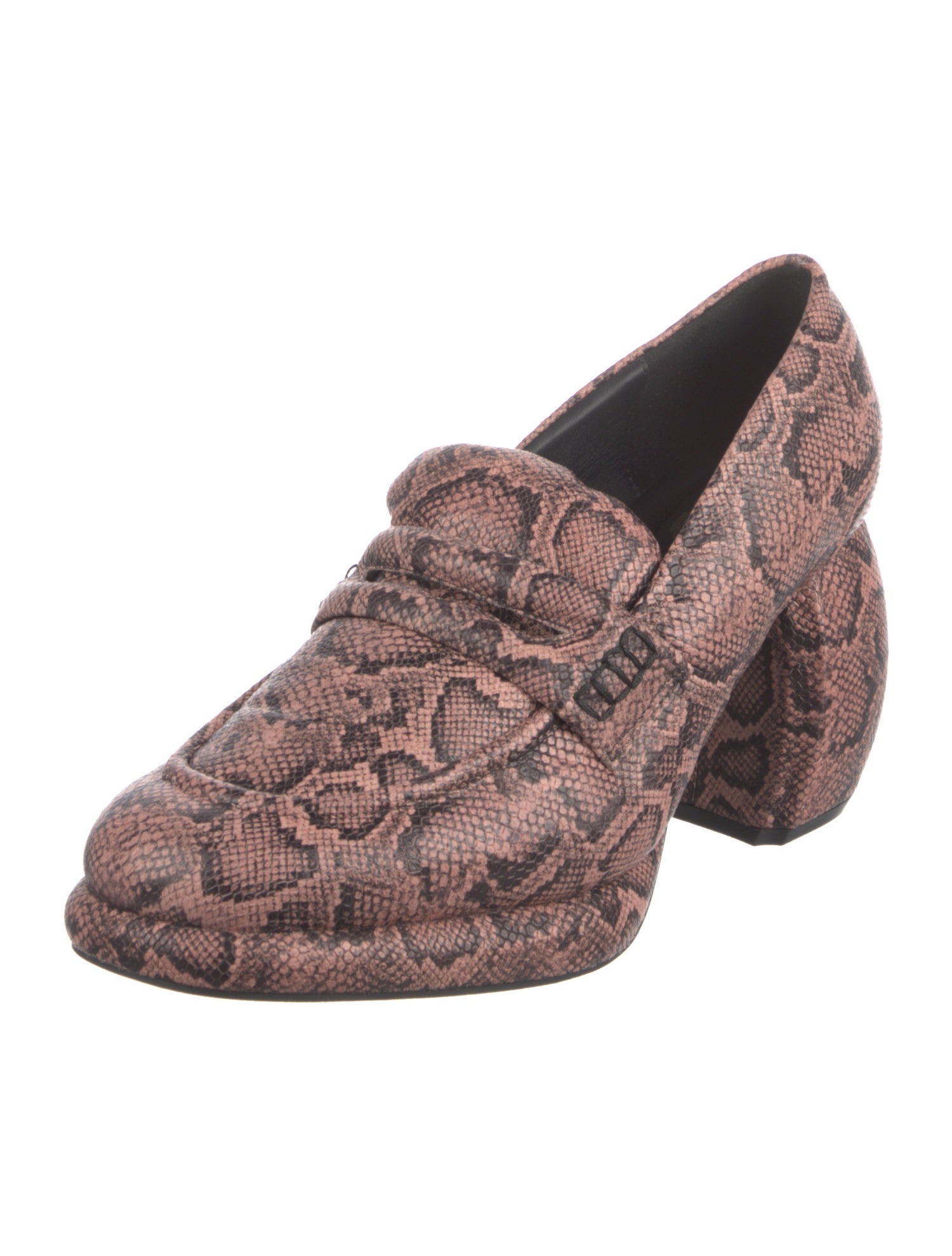 Martine Rose Leather Animal Print Pumps