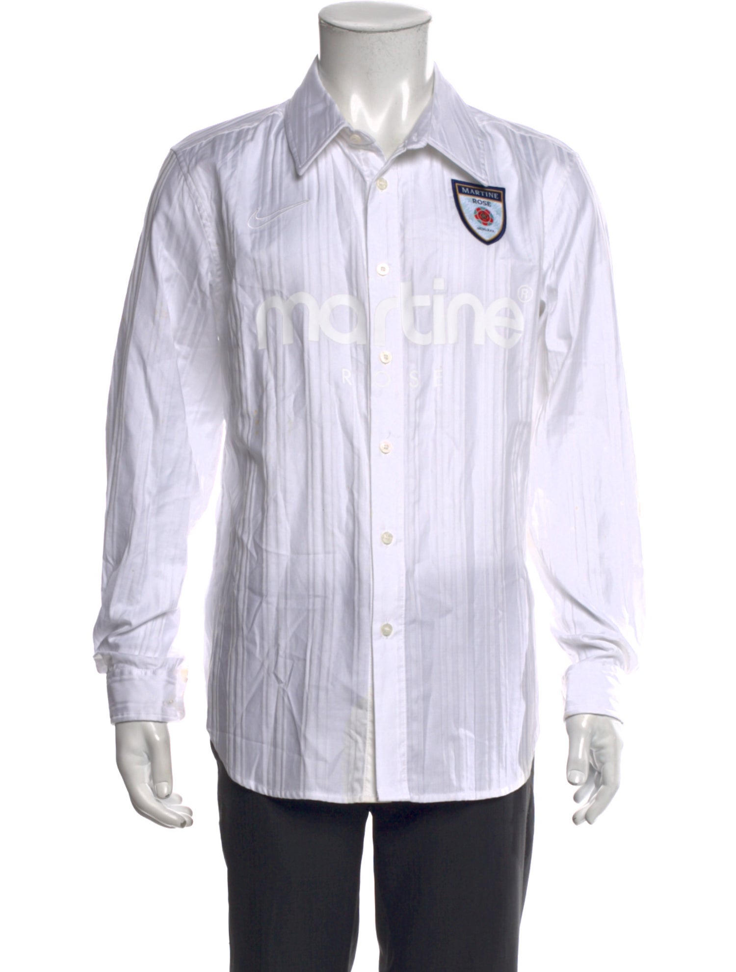 Nike x Martine Rose Striped Long Sleeve Dress Shirt