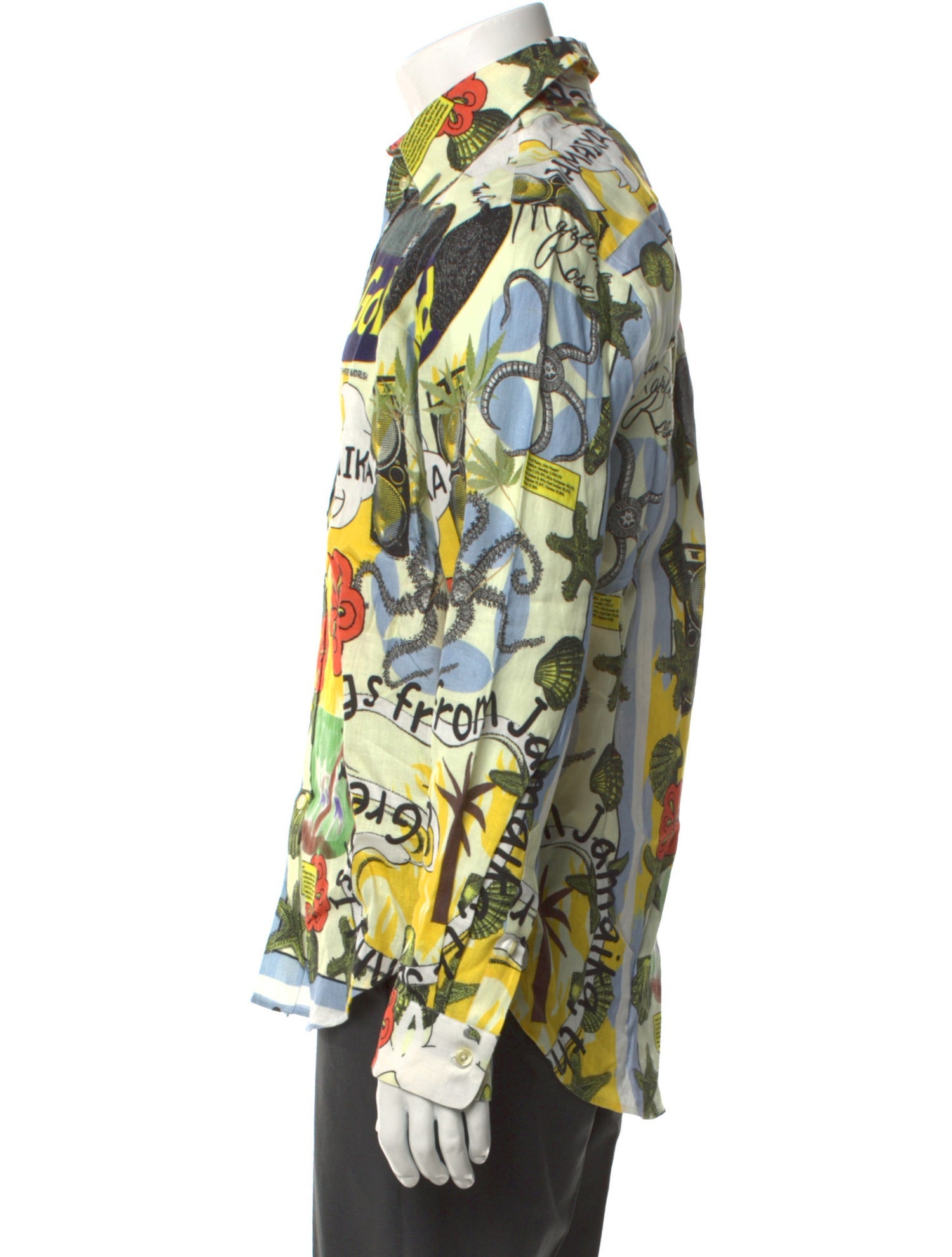 Martine Rose Linen Floral Print Shirt w/ Tags