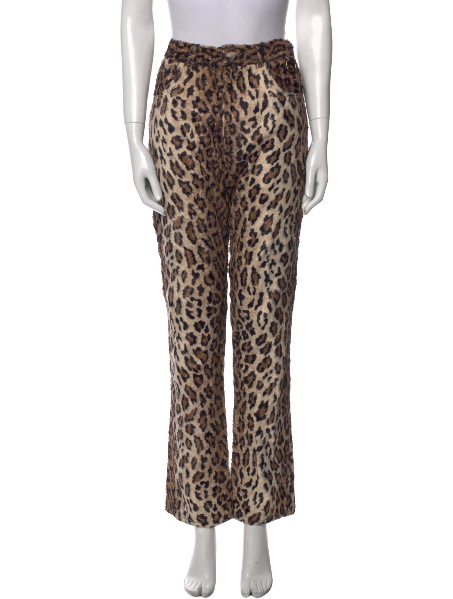 Martine Rose Animal Print Straight Leg Pants