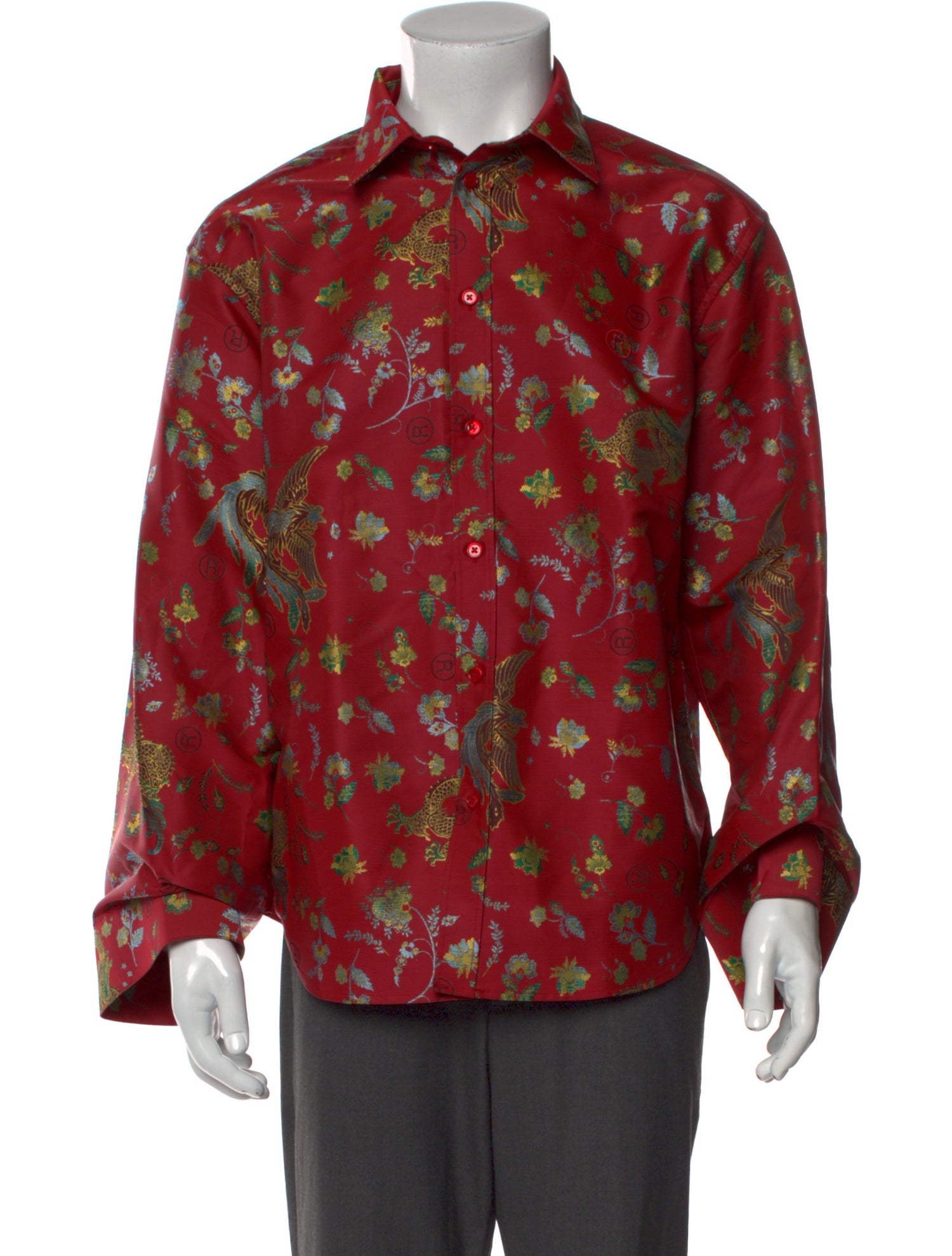 Martine Rose Floral Print Long Sleeve Shirt