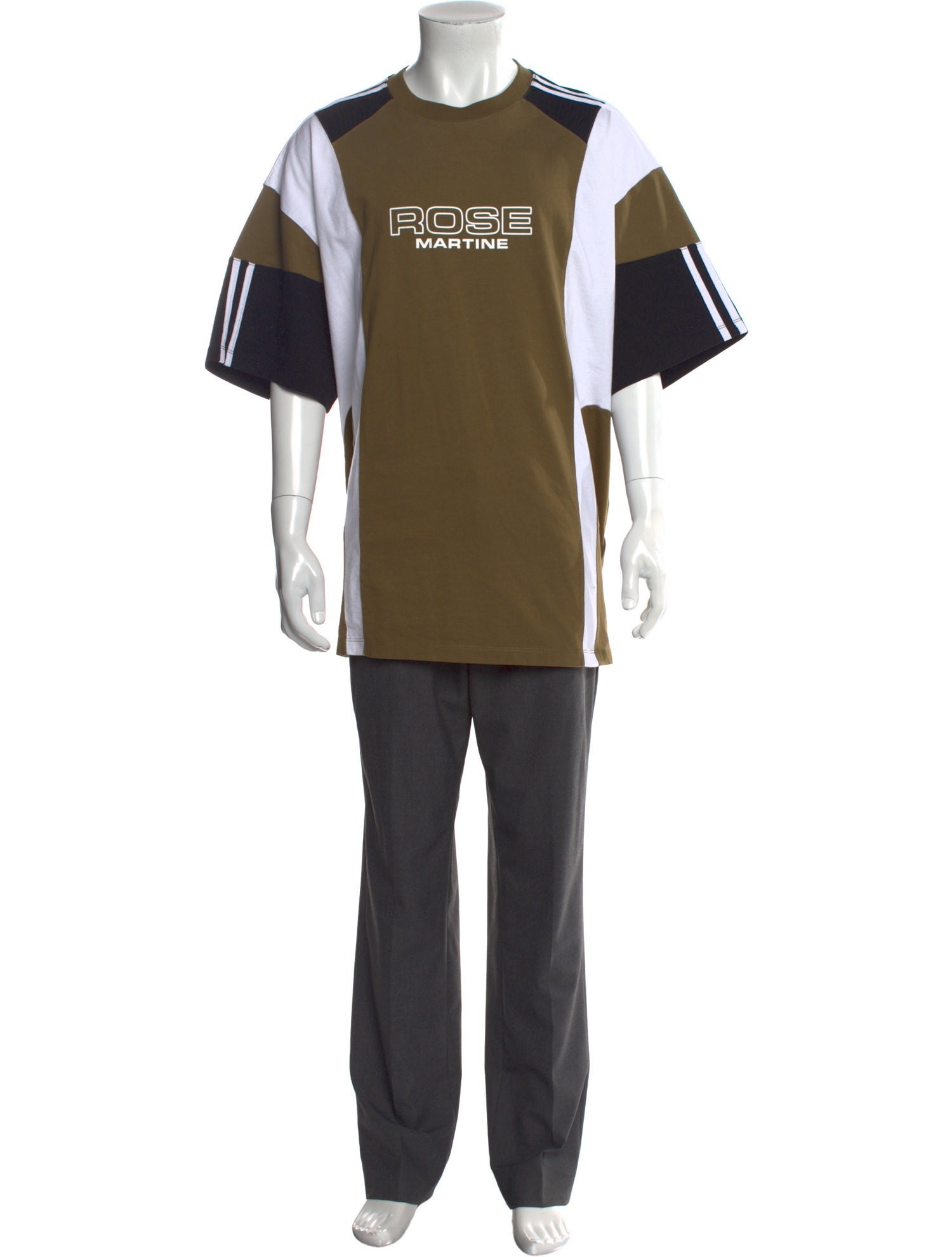 Martine Rose Colorblock Pattern Short Sleeve Shirt