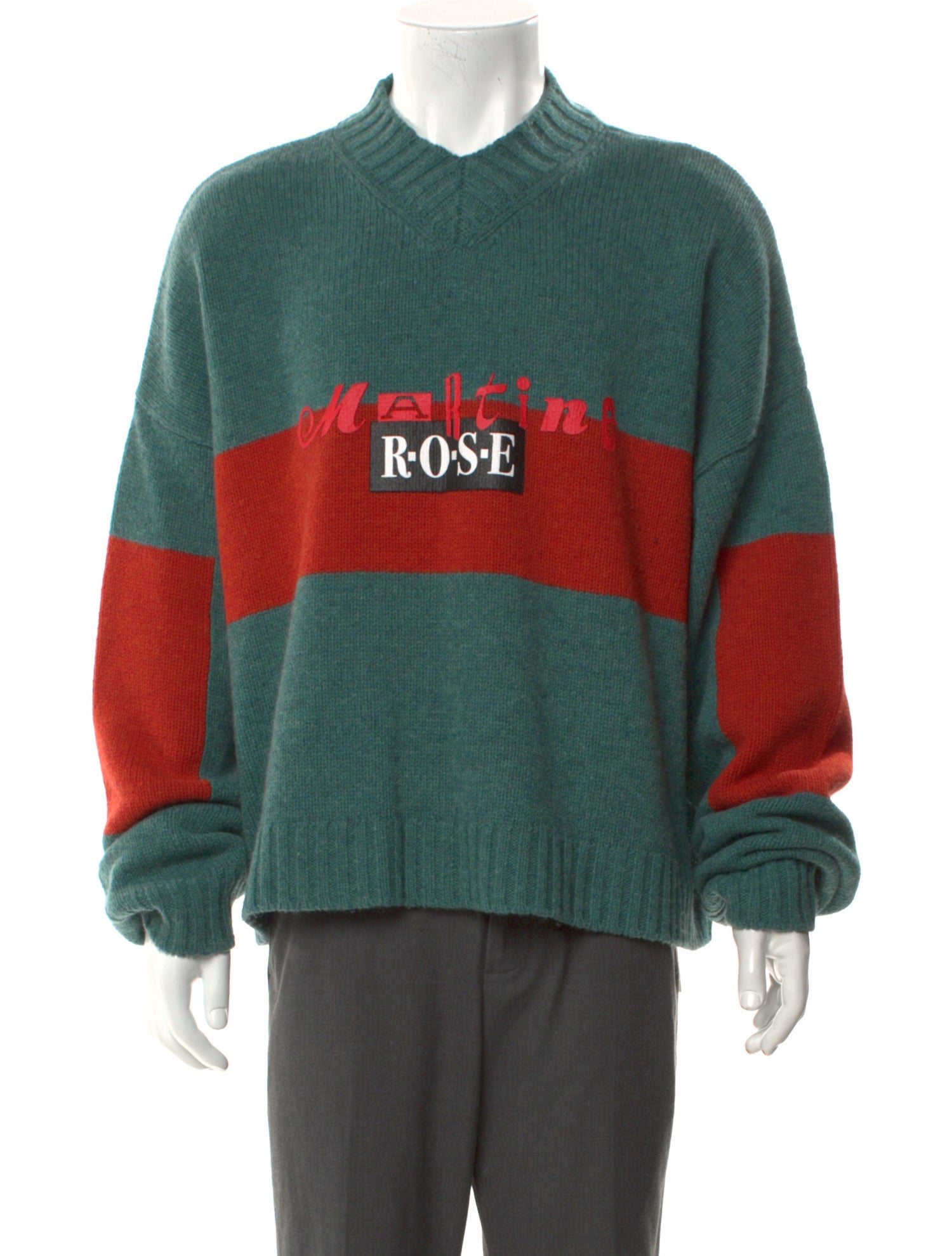 Martine Rose Lambswool Graphic Print Pullover