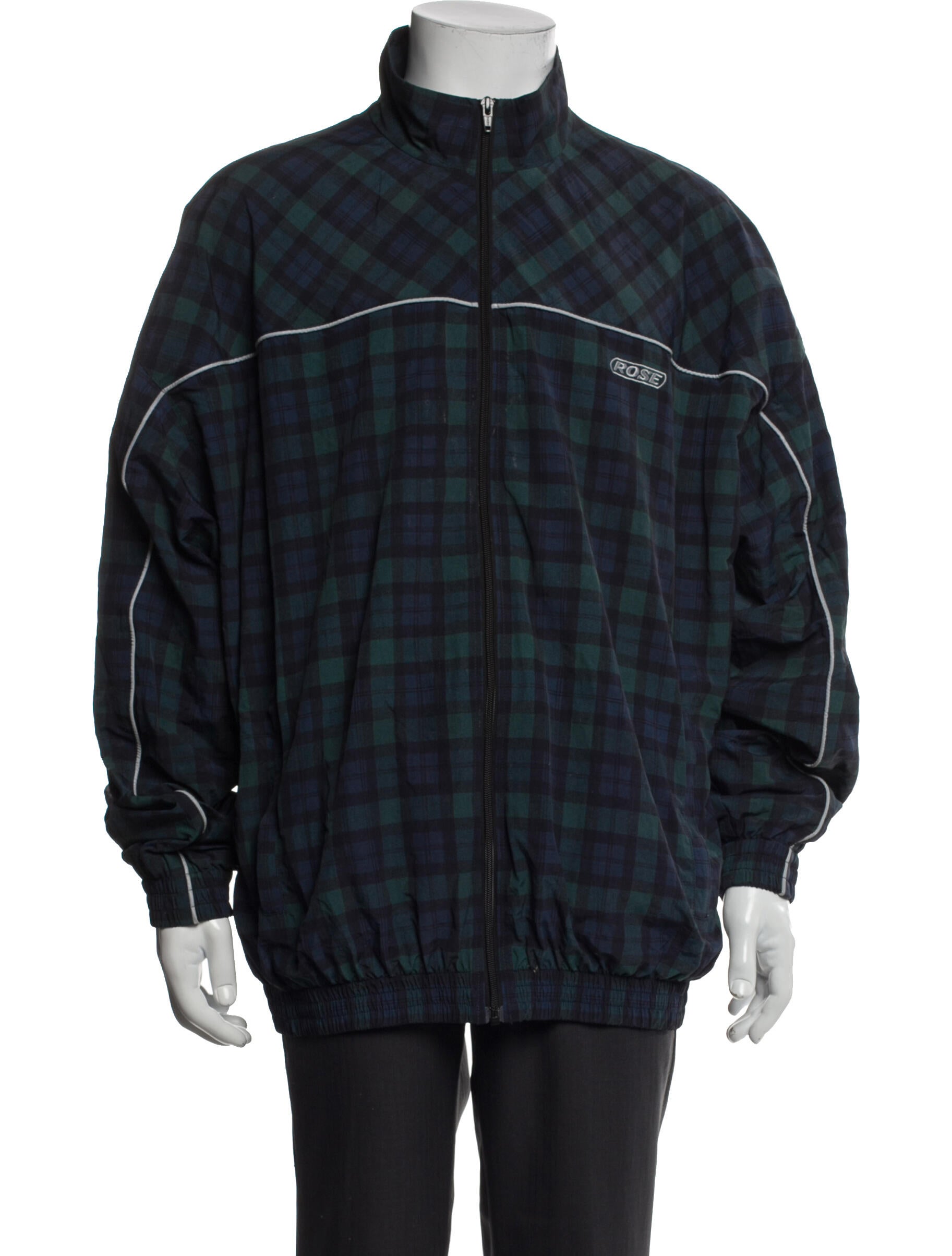 Martine Rose Plaid Print Windbreaker