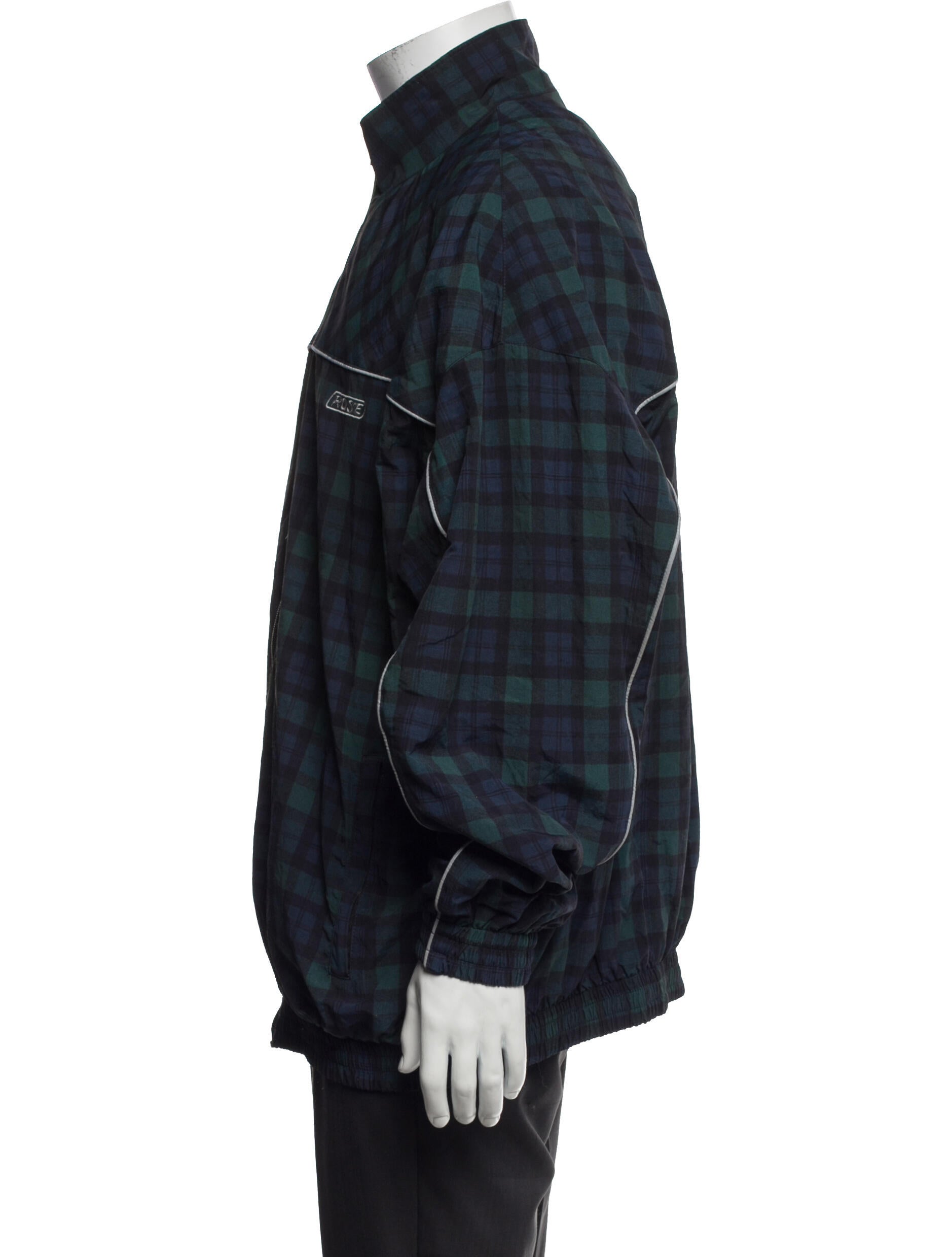 Martine Rose Plaid Print Windbreaker