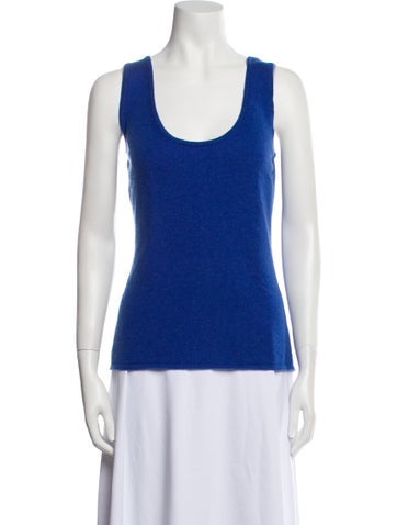 Rossopuro Tops Cashmere Scoop Neck Top XL