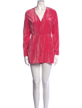 ROTATE Birger Christensen V-Neck Romper