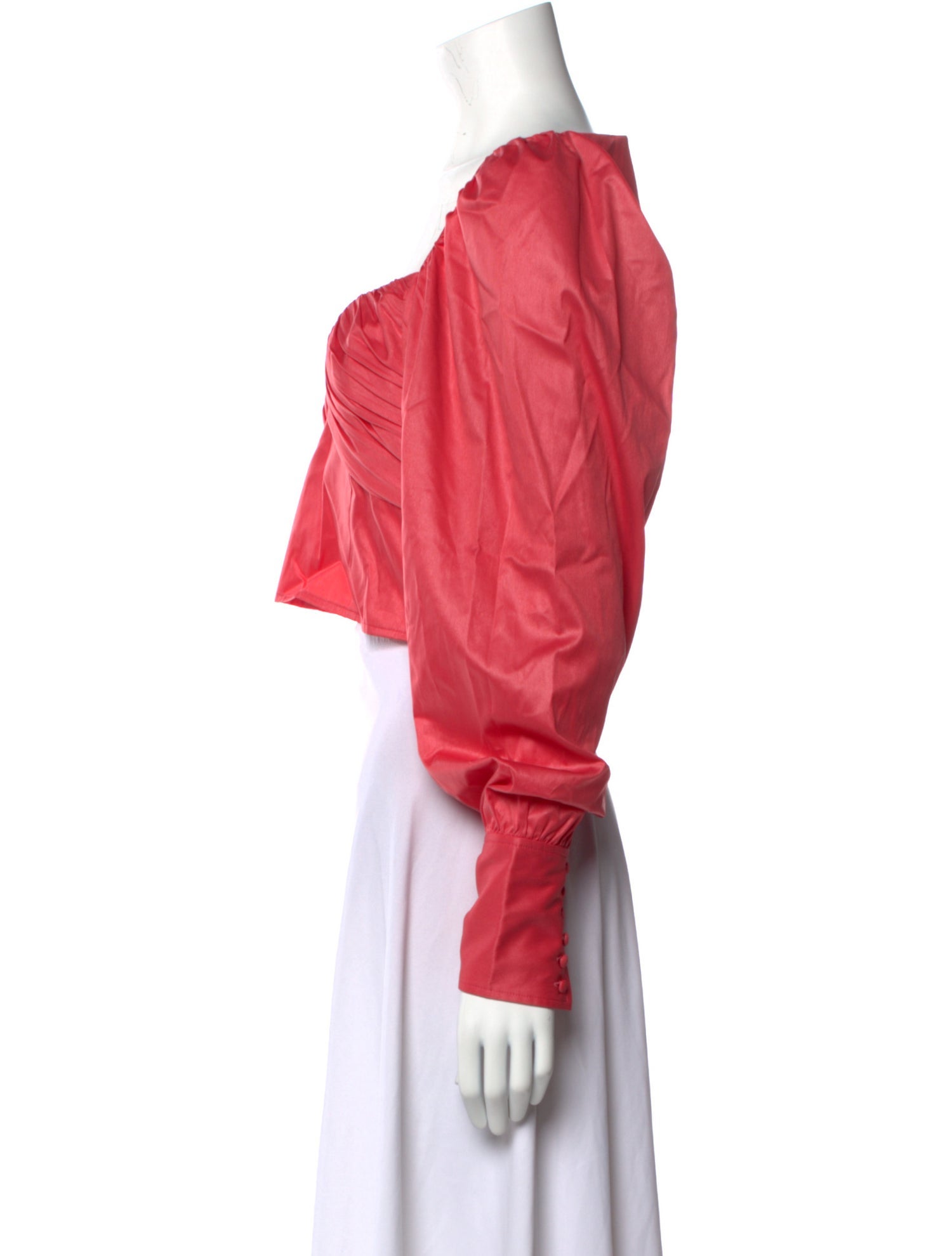 ROTATE Birger Christensen V-Neck Long Sleeve Crop Top w/ Tags