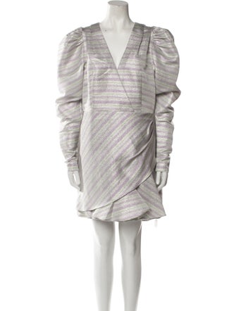 ROTATE Birger Christensen Striped Mini Dress