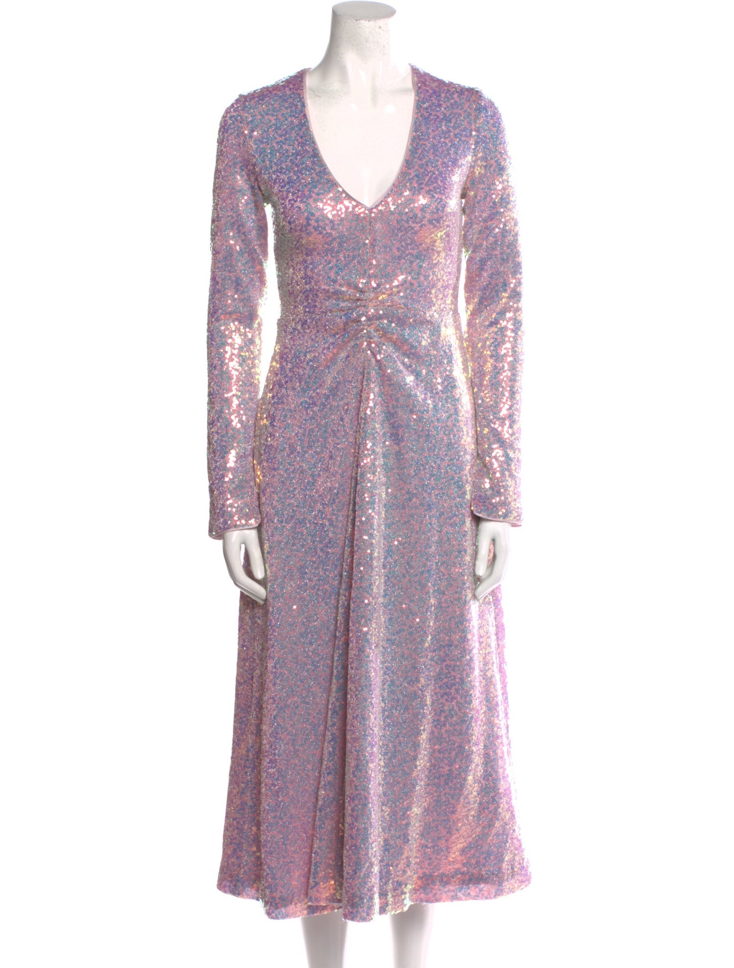 ROTATE Birger Christensen V-Neck Long Dress