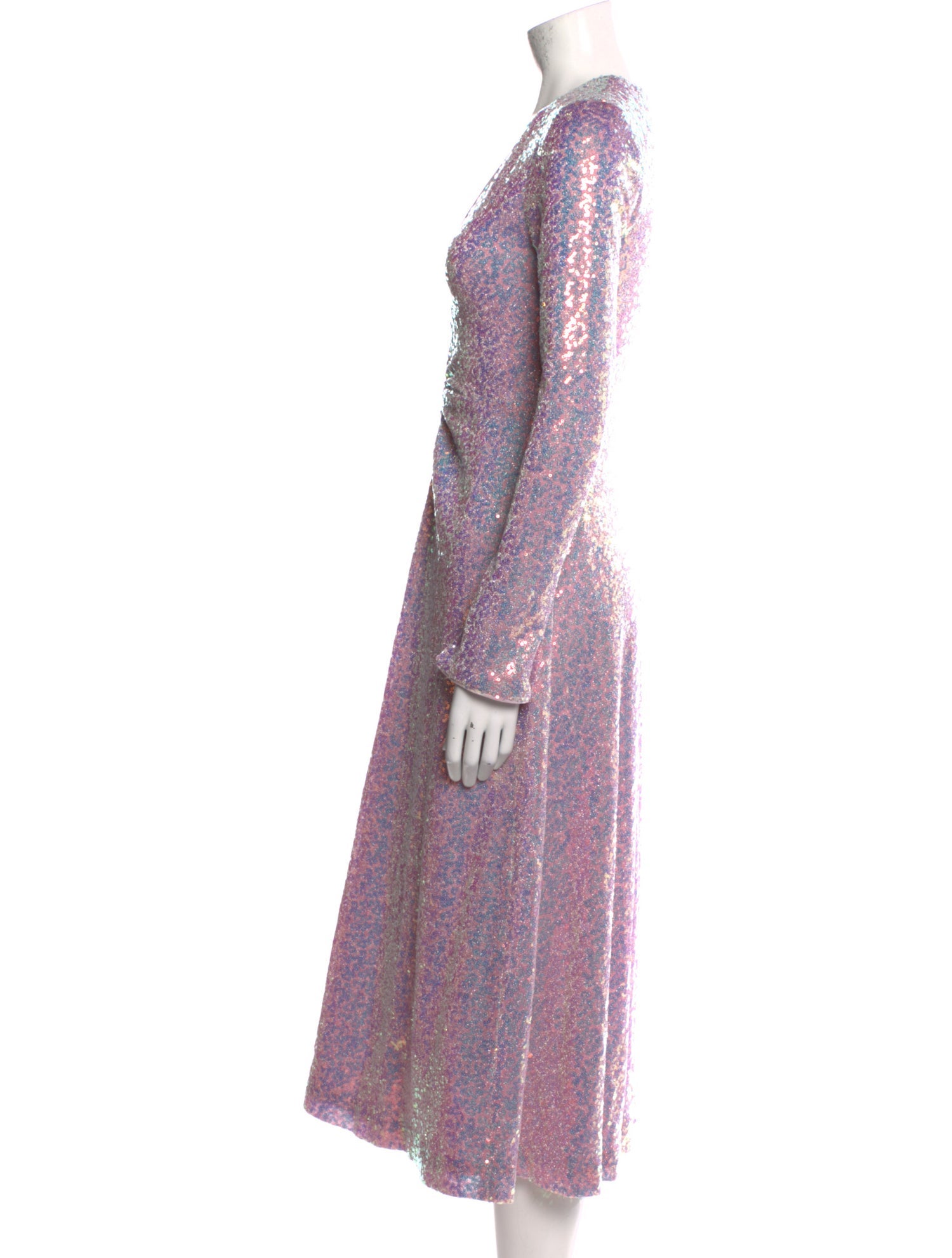 ROTATE Birger Christensen V-Neck Long Dress