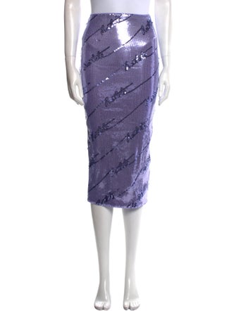 ROTATE Birger Christensen Printed Midi Length Skirt