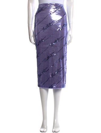 ROTATE Birger Christensen Printed Midi Length Skirt