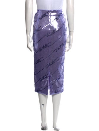 ROTATE Birger Christensen Printed Midi Length Skirt