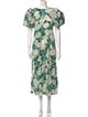 ROTATE Birger Christensen Floral Print Long Dress