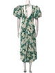 ROTATE Birger Christensen Floral Print Long Dress