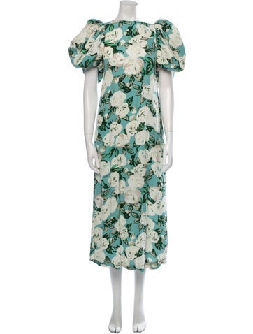 Rotate Birger Christensen Dresses Floral Print Midi Length Dress Us2, Dk32 | XS