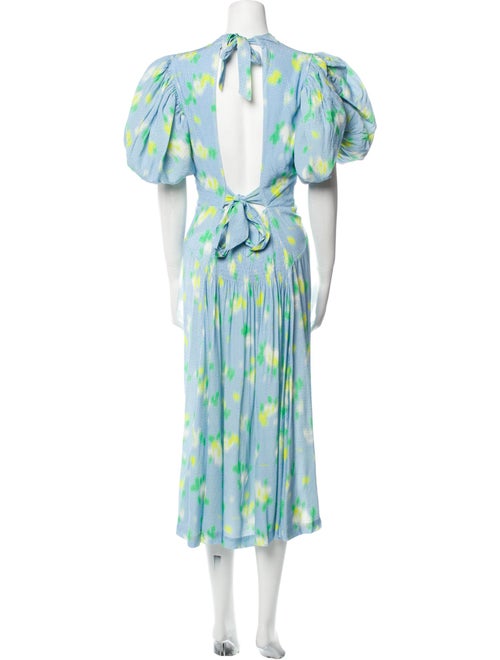 ROTATE Birger Christensen Floral Print Long Dress