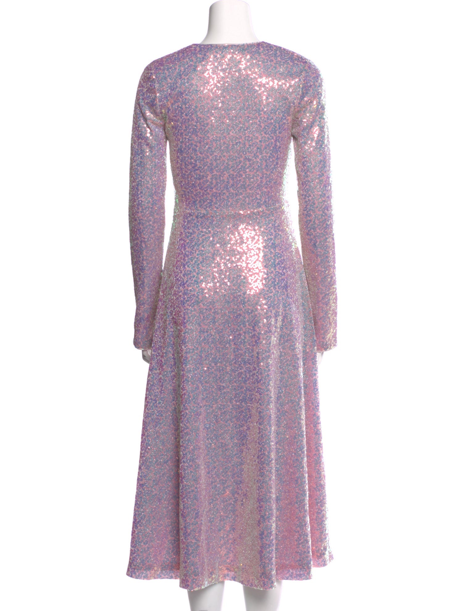 ROTATE Birger Christensen Printed Midi Length Dress