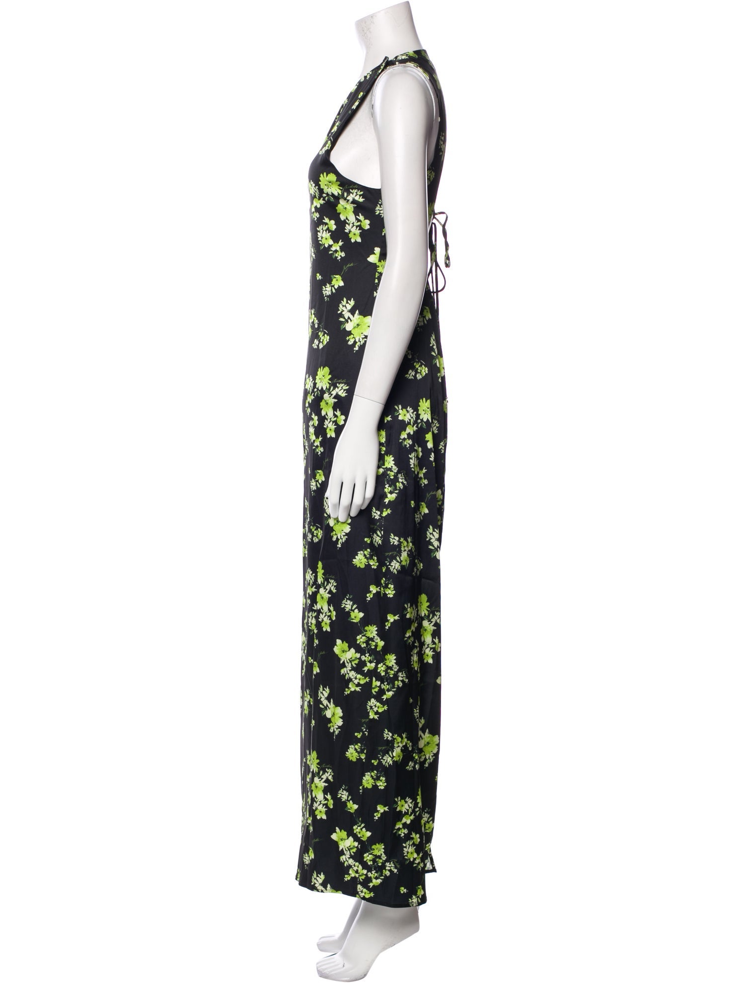 ROTATE Birger Christensen Floral Print Long Dress