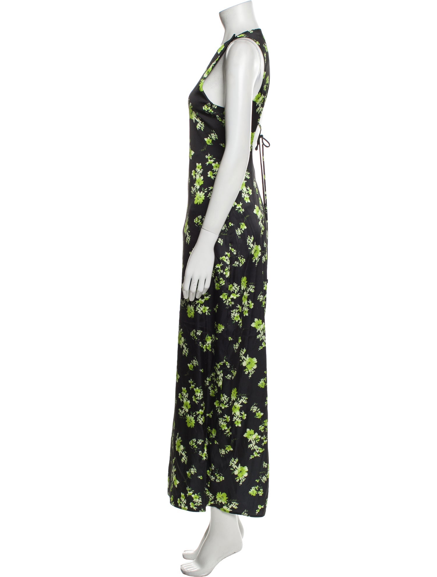 ROTATE Birger Christensen Floral Print Long Dress