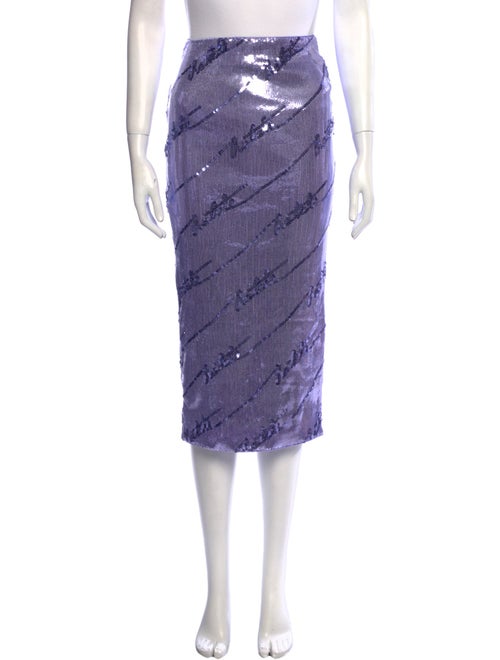 ROTATE Birger Christensen Sequin Embellishments Midi Length Skirt