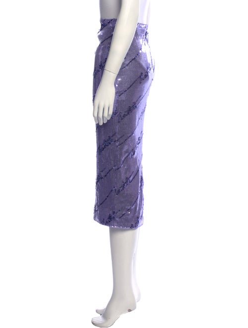 ROTATE Birger Christensen Sequin Embellishments Midi Length Skirt