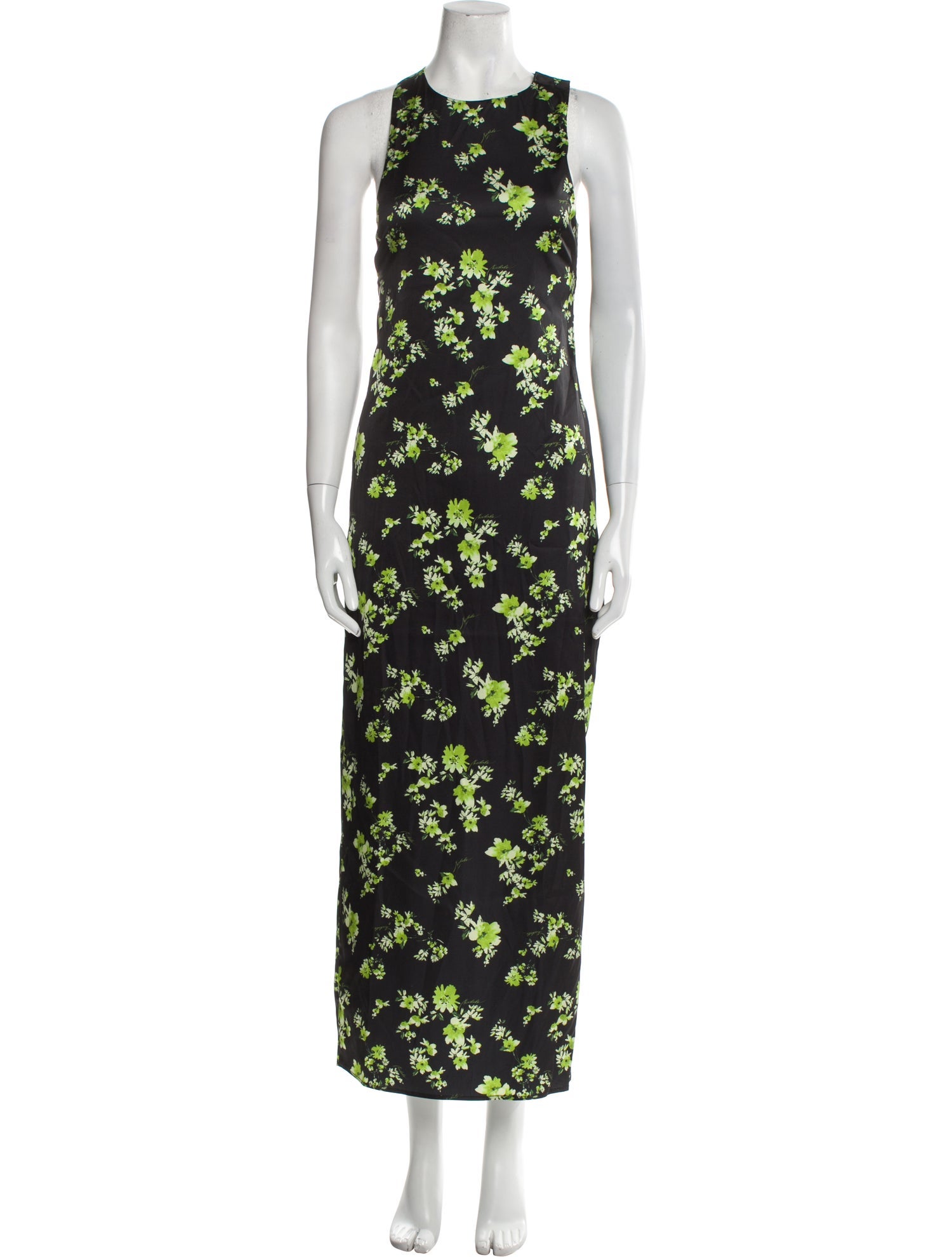 ROTATE Birger Christensen Floral Print Long Dress