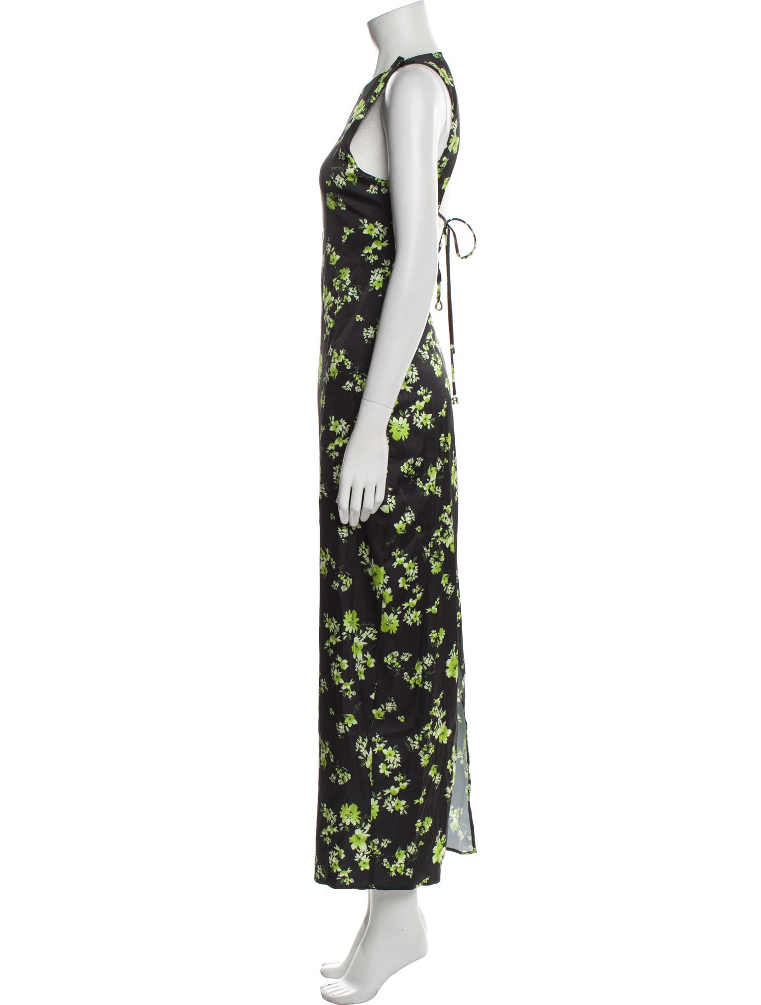 ROTATE Birger Christensen Floral Print Long Dress