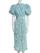 ROTATE Birger Christensen Printed Long Dress