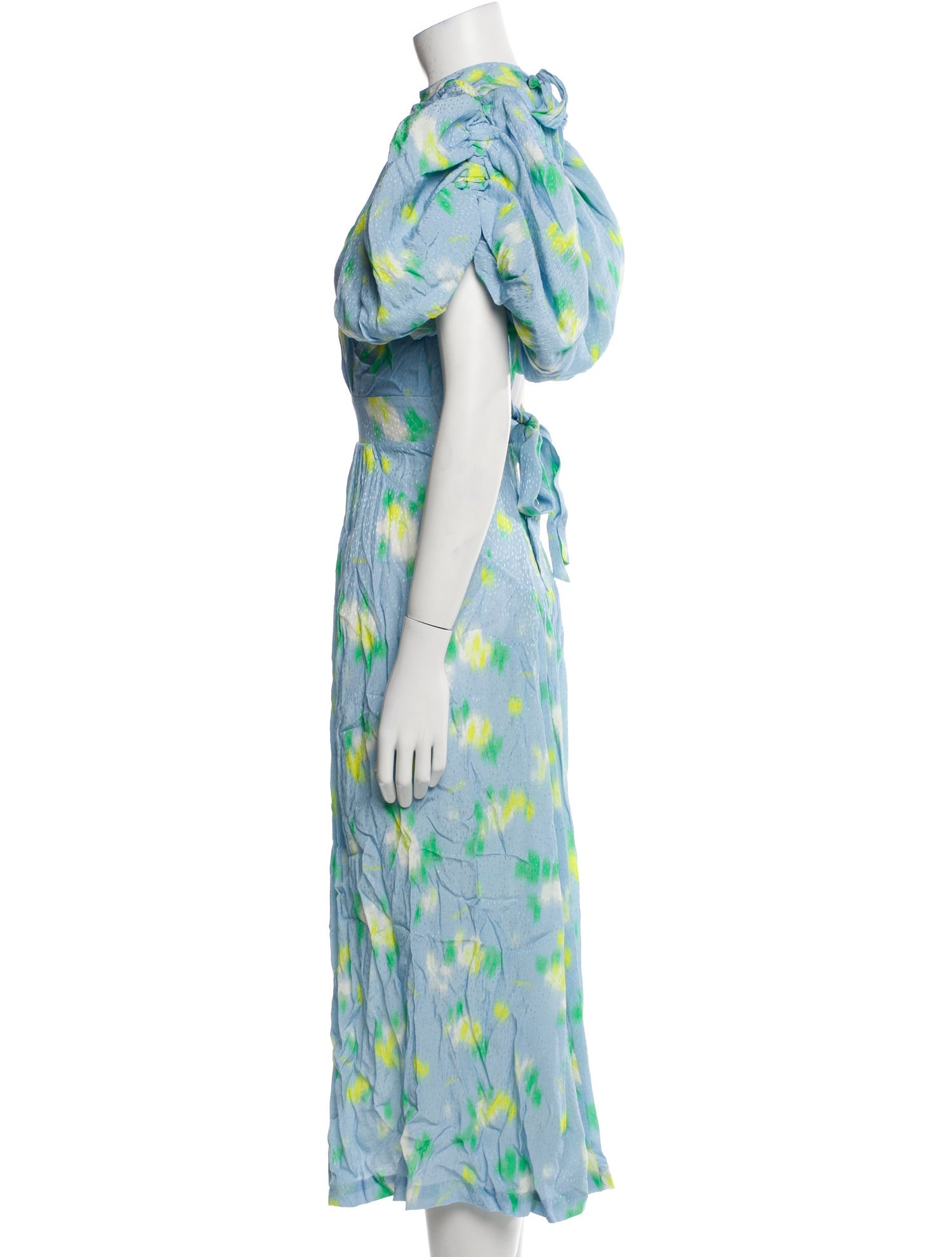 ROTATE Birger Christensen Printed Long Dress