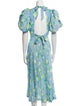 ROTATE Birger Christensen Printed Long Dress