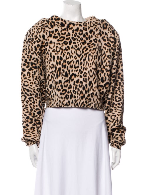 ROTATE Birger Christensen Animal Print Faux Fur Jacket