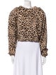 ROTATE Birger Christensen Animal Print Faux Fur Jacket