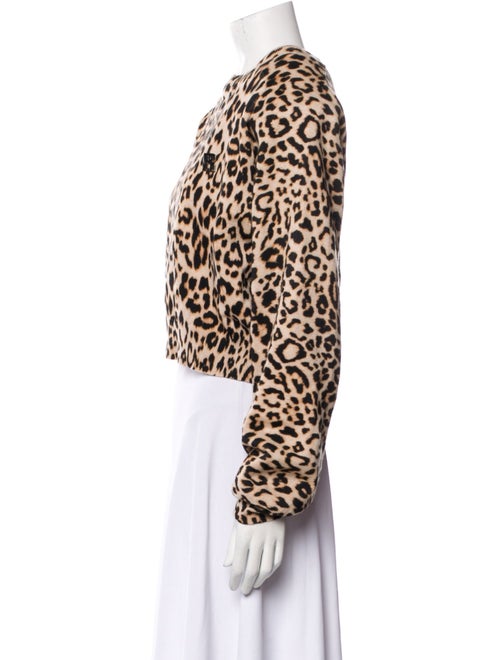 ROTATE Birger Christensen Animal Print Faux Fur Jacket