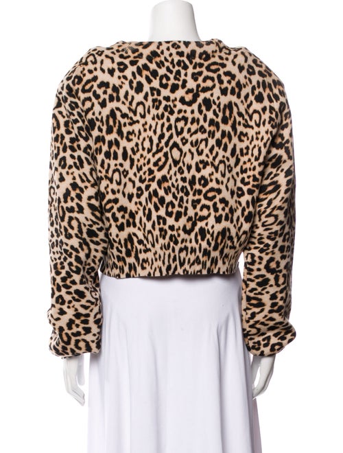 ROTATE Birger Christensen Animal Print Faux Fur Jacket