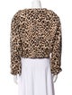 ROTATE Birger Christensen Animal Print Faux Fur Jacket
