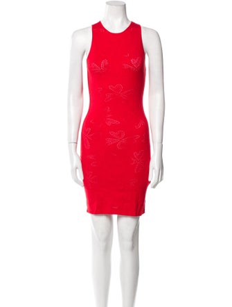 ROTATE Birger Christensen Crew Neck Mini Dress