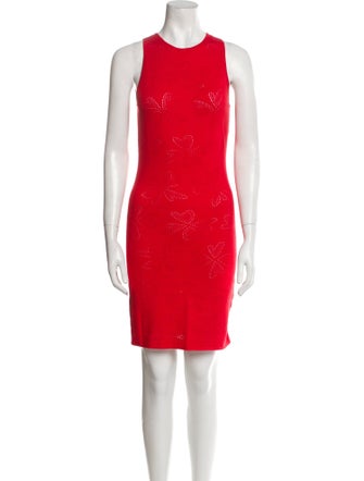 ROTATE Birger Christensen Crew Neck Mini Dress