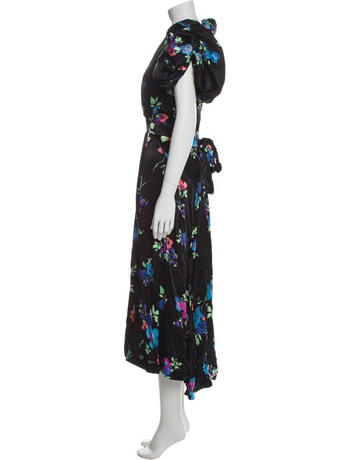 ROTATE Birger Christensen Floral Print Long Dress