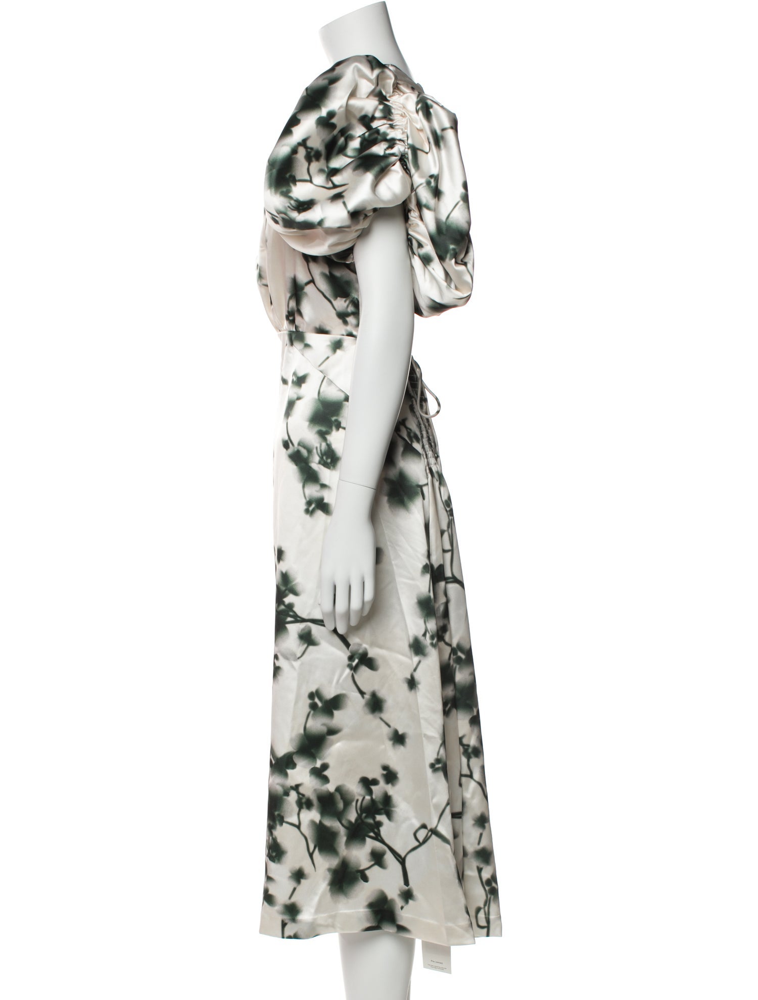 ROTATE Birger Christensen Floral Print Long Dress