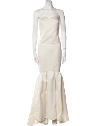 ROTATE Birger Christensen Strapless Long Dress