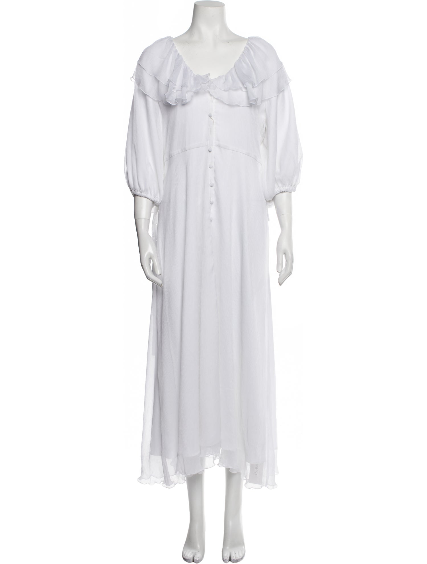 ROTATE Birger Christensen Scoop Neck Long Dress