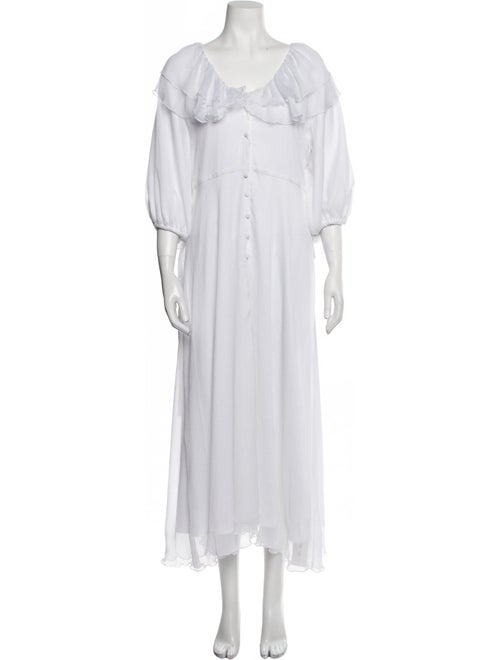 ROTATE Birger Christensen Scoop Neck Long Dress