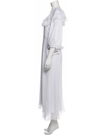 ROTATE Birger Christensen Scoop Neck Long Dress