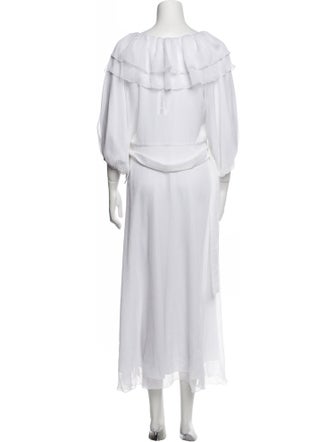 ROTATE Birger Christensen Scoop Neck Long Dress