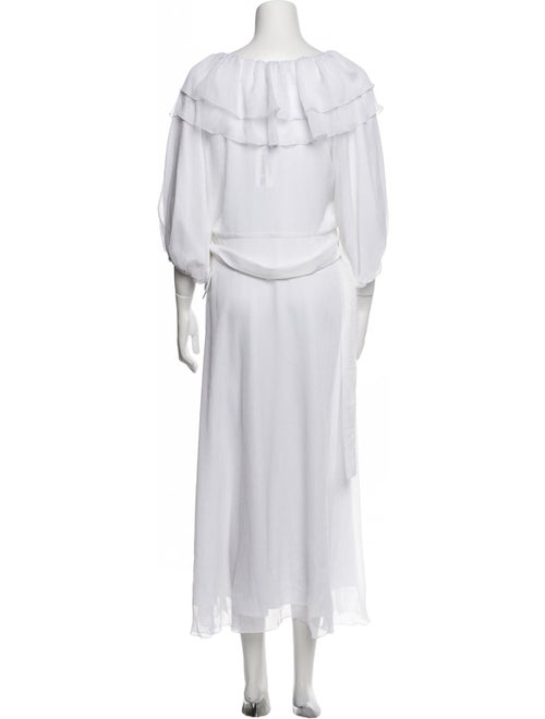 ROTATE Birger Christensen Scoop Neck Long Dress