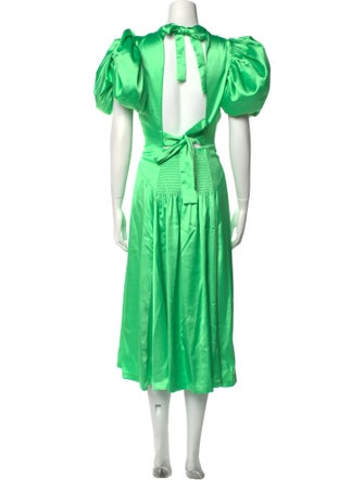 ROTATE Birger Christensen Crew Neck Long Dress