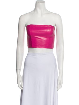 ROTATE Birger Christensen Strapless Crop Top